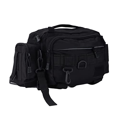 Cyllde Praktische Tasche Für Angelausrüstung – Nylon 600D Sling Pack Mit Hüftgurt Für Die Organisation von Outdoor-Radfahren Und Angelausrüstung(黑色) von Cyllde