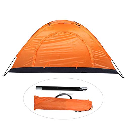 Backpacking Camping Zelt, Backpacking Zelt 1 Person, Überlebenszelt Instant Cabin Zelt mit fortschrittlichem Entlüftungsdesign(Orange) von Cyrank