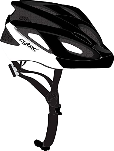 CYTEC Unisex – Erwachsene Leader 2.10 Fahrrad-Helm, Schwarz/Weiß/Matt, 52 von CYTEC