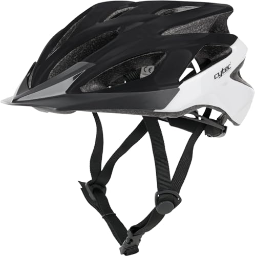 CYTEC Unisex – Erwachsene Leader 2.10 Fahrrad-Helm, Schwarz/Weiß/Matt, 58 von Cytec