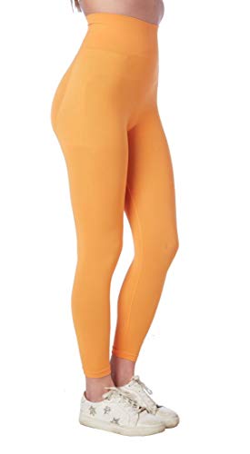 CzSalus Lange Yoga-Freizeithose mit Pushup-Effekt (Orange, XL) von CzSalus