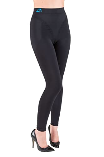 CzSalus Figurformende Anti-Cellulite Lange Hose (Leggings) mit Massageeffekt - schwarz Größe XXL von CzSalus