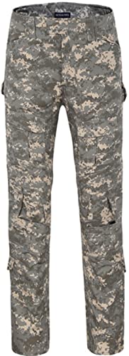 Czen Kampfhose Herren, Militärische Taktische Hosen Airsoft Gear BDU Uniformen Camouflage Hose für Paintball Jagd Airsoft (ACU,M) von Czen