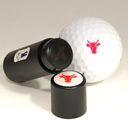 D B Spares Red Raging Bull Golfball-Stempel, Stempel, Marker, personalisierbar von D B Spares