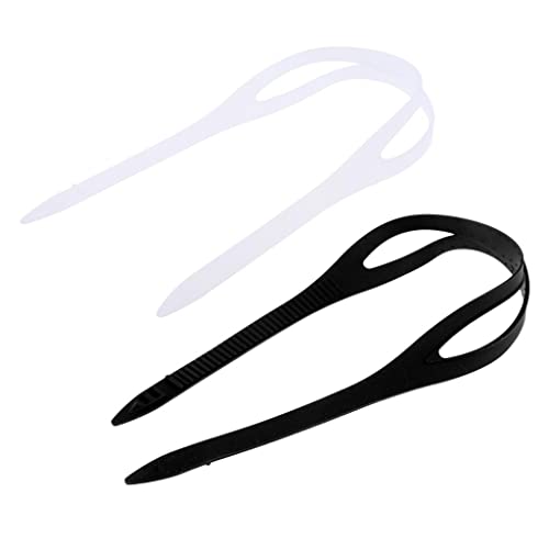2er Set Silikon Ersatzband Maskenband für Taucherbrille Tauchmaske Schwarz Weiß von D DOLITY