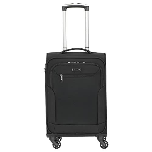 D & N Unisex-Erwachsene 6854-01 Koffer Trolley, Schwarz, 55 cm von D & N