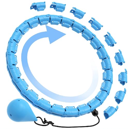 DAILIENFUS Hula Hoop Reifen Erwachsene, Hula Hoop mit Gewicht Kugel,Hula Hoop Reifen Erwachsene 2-3 kg, Hulahupreifen für effizientes Abnehmen Hula Hoop für Erwachsene und Kinder(Blau) von DAILIENFUS