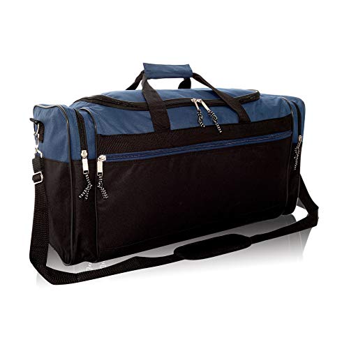 DALIX Extra große Reisetasche für den Urlaub, 63,5 cm (Schwarz, Grau, Marineblau, Rot, Camouflage), marineblau, XL von DALIX
