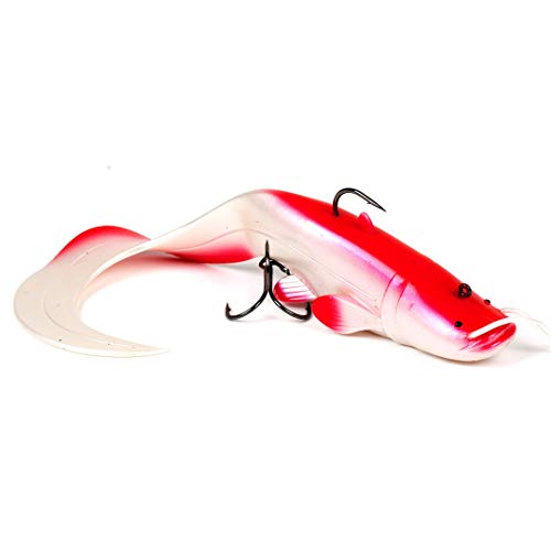 DAM Effzett Real Life Catfish Curl Tail - Albino (Pink) 220 mm/120 g von DAM