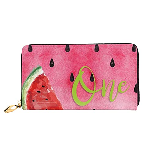 One In A Melon Damen Leder Geldbörse Handheld Bag Karten Tasche Reißverschluss Geldbörse, Schwarz, Einheitsgröße von DANLIM
