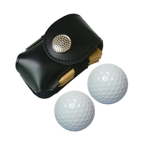 DAOFEUK Golftasche, kleine Golfballtasche, Vintage, praktisch, kleine Gürteltasche, Zubehör, wasserdicht und langlebig, geeignet für Golfbälle (1, schwarz) von DAOFEUK