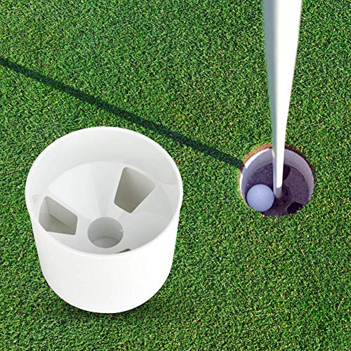 Golf Hole Cup, Trainingszubeh f Golfungshilfen, Golf Pin Flags Hole Cup-Set, Golfzubeh, Rostschutz, Schutz der gren Loch-Stzflagge, robust und langlebig, f das Golfungs-Putten von DAUERHAFT