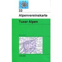 DAV AV-Karte 33 Tuxer Alpen, Skirouten von DAV