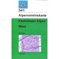 DAV AV-Karte 34/1 Kitzbüheler Alpen West Ski von DAV
