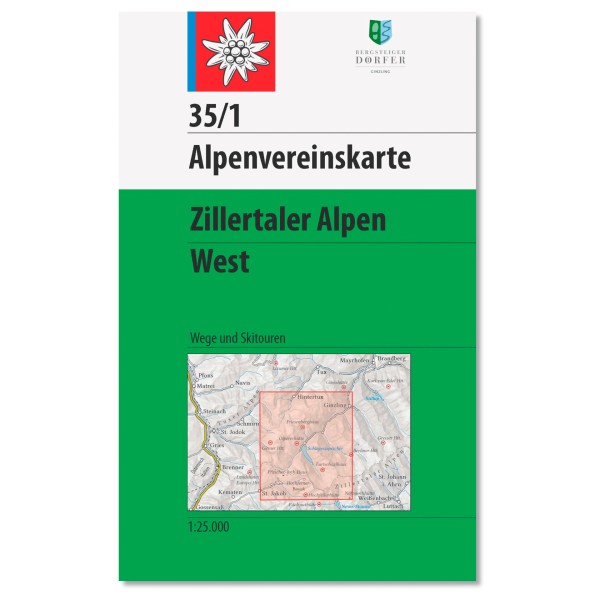 DAV - Zillertaler West - Wanderkarte 9. Auflage 2021 von DAV