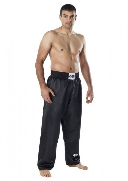 DAX Kickboxhose Fighter Satin,Schwarz von DAX SPORTS