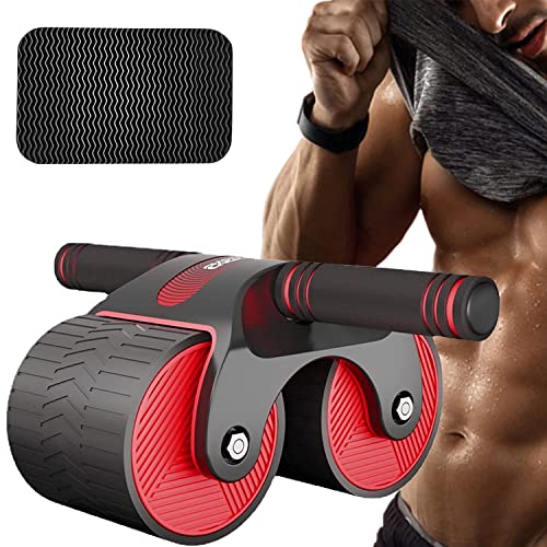 Bauchroller,Automatisches Rebound Aabdominal Wheel,Ab Wheel Für Bauchmuskeltraining,Bauchroller Bauchmuskeltrainer,Abdominal Roller,ideal für Männer und Frauen zu Hause zu trainieren (Rot) von DAZZTIME