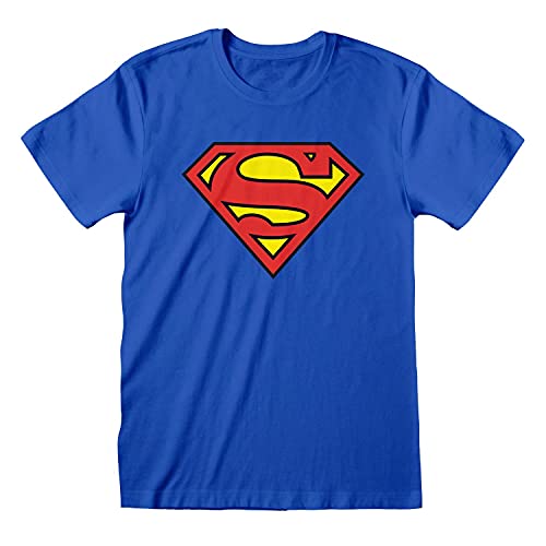 Kurzarm-T-Shirt Superman Logo Blau Unisex von DC Comics