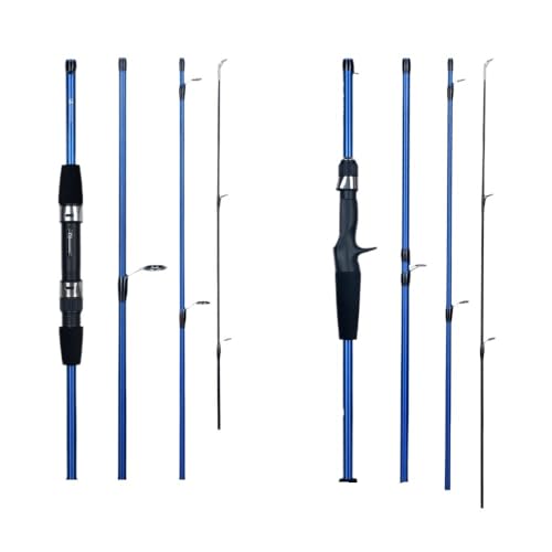 Angelrute Baitcasting Spinning Travel Carbon 4/5 Sezione Canne Da Pesca Casting Peso 5-20g Power Ultralight Lure Trota Mini Pole Angelset (Size : Spinning 1.8m) von DCNGXUKLK