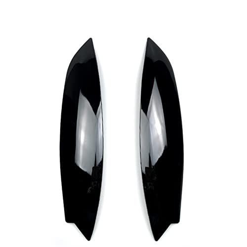 Auto-Scheinwerfer-Licht, Augenlider, Wimpern-Aufkleber, Scheinwerfer-Augenbrauen-Zierabdeckung, für VW Golf 5 MK5 GTI R 05–07, glänzend Schwarze Kohlefaser (Farbe: Kohlefaser) von DCXXAN