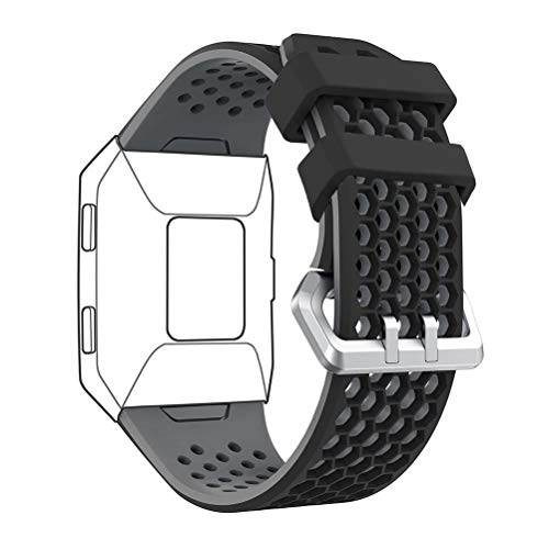 DD Band Kompatibel mit Fitbit Ionic Armband, Weiche Silikon Einstellbare Uhrband für Fitbit Ionic Ersatzarmband von DD