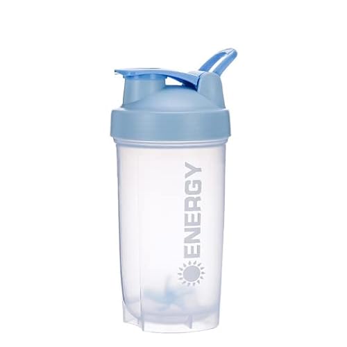 500ML Protein Shaker Cup Protein Powder Shaker Flasche mit Mixer Ball Mischungen BPA-frei auslaufsicher Gym Mix Flasche Gym Shaker Fitness Flasche Wasserbecher für Ergänzungen Proteinshaker(Blau) von DDSHUN