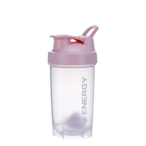 500ML Protein Shaker Cup Protein Powder Shaker Flasche mit Mixer Ball Mischungen BPA-frei auslaufsicher Gym Mix Flasche Gym Shaker Fitness Flasche Wasserbecher für Ergänzungen Proteinshaker(Rosa) von DDSHUN