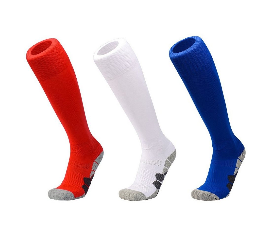 DEBAIJIA Fußball Stutzenstrümpfe Unisex Fußballsocken Sportsocken Knie Lang Atmungsaktiv von DEBAIJIA