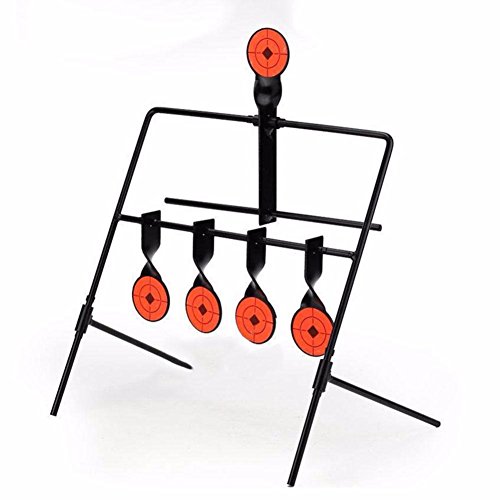 DECHO-C Tactical 5-Plate Zurücksetzen Shooting Target Spinner Ziel Jagd Shooting Target Metall Stahl Auto Reset Ziele Paintball Bogenschießen Slingshot BB Pistole von DECHO-C