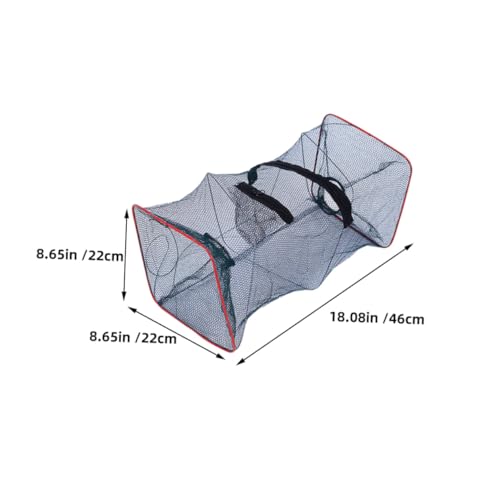 DECORNIJIA 2 Stück Tragbare Faltbare Krabbenfalle Nylonfeinmaschennetz und Metall Robuste Faltbare Krebsköderreuse für Outdoor fischfang Platzsparend Langlebig und Einfach zu Transportieren von DECORNIJIA