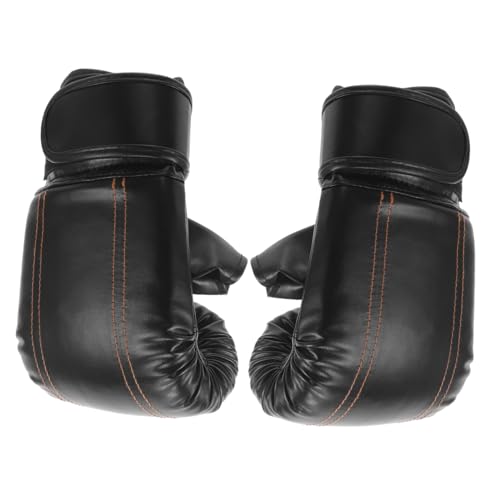 DECORNIJIA Kickboxhandschuhe aus Robustem Pu Material Ergonomisch Leicht Tragbar für Erwachsene und Halbfinger Sparring Handschuhe Langlebig und Komfortabel Schwarz von DECORNIJIA
