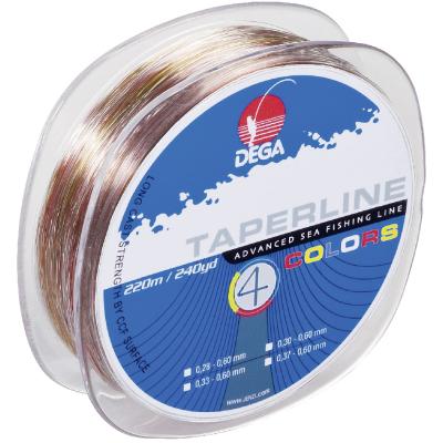 DEGA Taper Line Schlagschnur 4-farbig 0,28-0,60mm 220m von DEGA