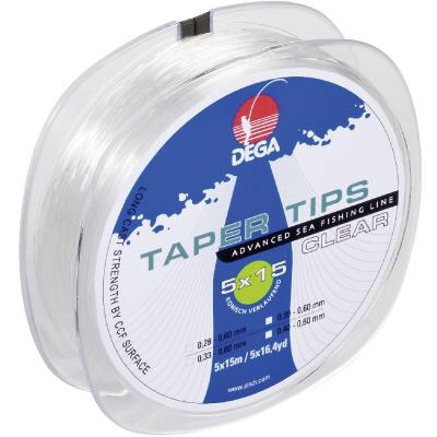 DEGA Taper Tips Clear Vorfach 0,40-0,60mm Länge: 15m von DEGA