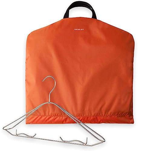 DEGELER SkyHanger - Kleidersack mit einzigartigem Titan-Kleiderbügel für Damen & Herren - durchdachte Anzugtasche für knitterfreies Reisen - leichtes & wasserabweisendes Nylon - orange von DEGELER