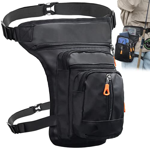 DEILAI Angeln Drop Leg Bag für Männer Frauen Tackle Bag Rucksack Outdoor Fliegenfischen Tasche Wandern Hüfttasche für Reisen Radfahren Angeln von DEILAI