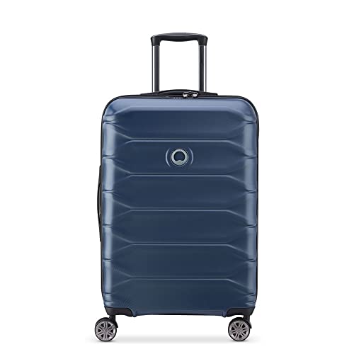 Delsey mittelgroßer Hartgepäck Check-in Koffer | Trolley 44 x 26,5 x 68 cm aus hochwertigem, robustem ABS und PC Material | für Damen und Herren | 4 Doppelrollen & TSA-Schloss | Meteor Serie von DELSEY PARIS