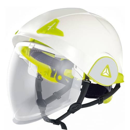 Bauhelm Typ Helm Dynamisches Design Sport ABS versenkbares Visier Kopf 53-64cm Rotor dielektrische Deltaplus ONYX2 - UNICA, Weiß von DELTA PLUS