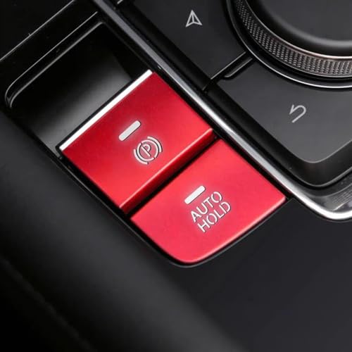 Kompatibel Mit Mazda 3 Für Axela BP Für CX-30 DM 2020 2021 2022 Auto Handbremse Dekorative Knopfaufkleber Modifikationszubehör Auto Knopf Aufkleber Kit ( Color : color1 ) von DELURA