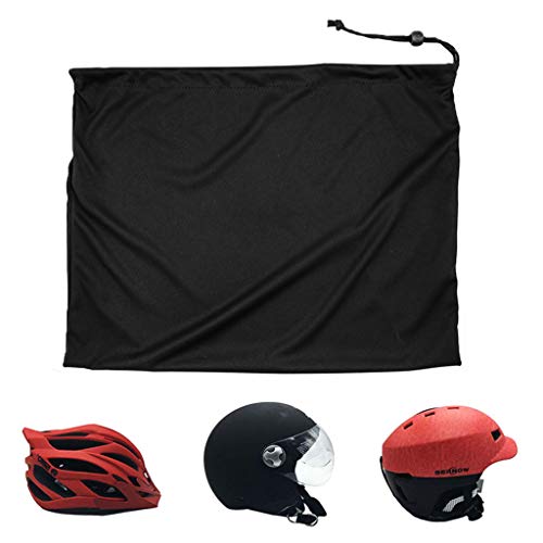 Helmtasche Helmbeutel Helmsack Helmschutz Schwarz Universal Tasche für Motorradhelm Fahrradhelme, Reithelme, Skihelme (2er Pack) von DEMON KILLER