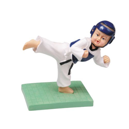 DEPICE Figur Taekwondo blau Tritt Kick Deko Souvenir Geschenk von DEPICE