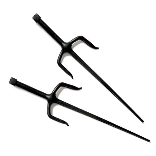 DEPICE Sai Gabeln Hartgummi (Paar) - 200 g / 49 cm, Schwarz von DEPICE