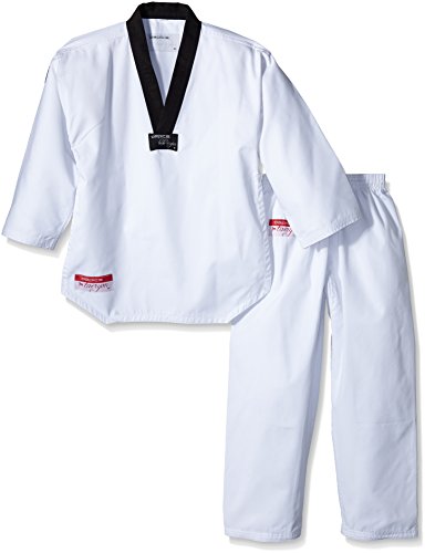 DEPICE Taekwondo Anzug Taeryon mit schwarzem Revers 190 cm von DEPICE