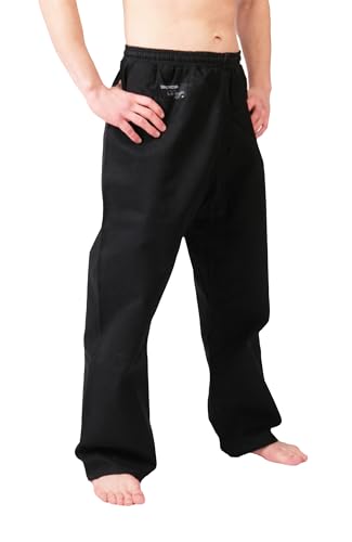 DEPICE Unisex – Erwachsene Karatehose Einzelhose, schwarz, 140cm von DEPICE