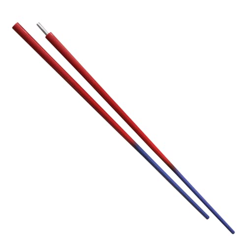DEPICE Bo-Stab Graphit konisch- 182cm ca.500g, zweiteilig, schraubbar, Carbon-Überzug, Holzkern, Glanzlack, rot/blau von DEPICE