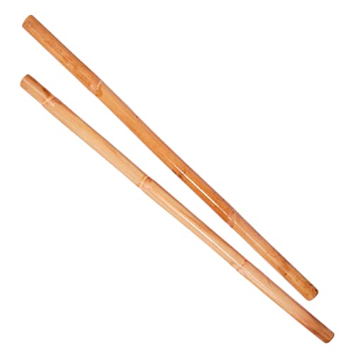 DEPICE Escrima Rattan - natur ungeschält 2er Pack, ca. 71 cm, Durchmesser ca. 25-32 mm, ca. 150-250 g, natürliche Knotenstellen, leicht und stabil, Arnis Kali von DEPICE