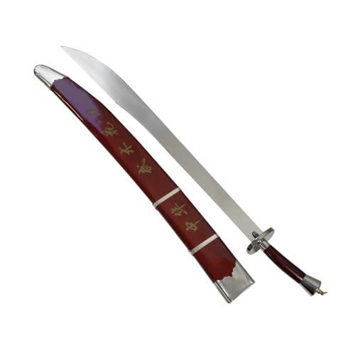 DEPICE Dao Säbel/Kung-Fu Schwert semiflexbel 28", Klingenlänge 71 cm, Gesamtlänge 88 cm (90 cm in Scheide), ca. 500 g (ca. 950 g mit Scheide), dekorative Holzscheide, Kung-Fu, Wushu von DEPICE