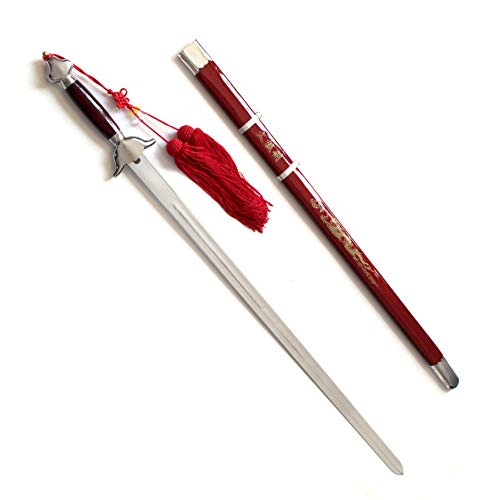 DEPICE Jian Tai-Chi Schwert minimal schwingend 30", Gesamtlänge ca. 94 cm (inkl. Scheide ca. 97 cm), Klingenlänge ca. 72 cm, ca. 450 g (ca. 700 g inkl. Scheide), Tai-Chi, Wushu, Kung-Fu von DEPICE