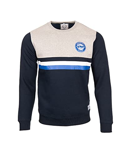 DEPORTIVO ALAVÉS Sweater Marineblau und Grau, sportlich Polo-Pullover, blau, XXL von DEPORTIVO ALAVÉS