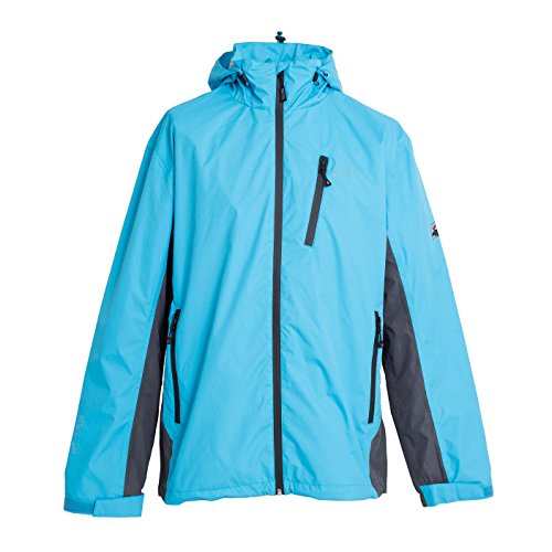 DEPROC-Active Herren Regenjacke und Outdoorjacke DEPROC New Cayley Men Jacke, lightblue-Anthracite, M von DEPROC-Active