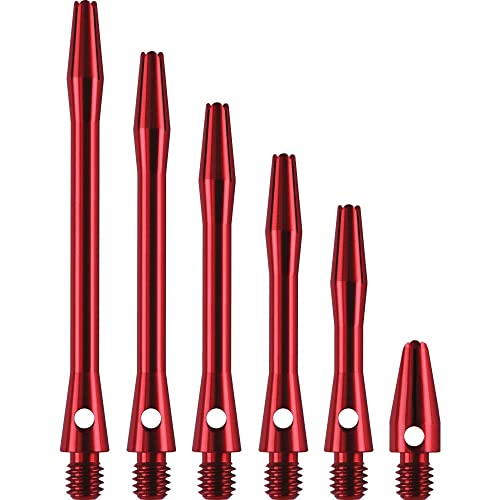DESIGNA DARTS Dart-Schäfte aus Metall, eloxiertes Aluminium, Größe M, Rot, 47 mm, 3 Sets von DESIGNA DARTS